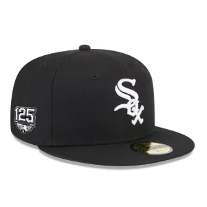 New Era 59Fifty Chicago White Sox 125th Anniversary Patch Game Hat - Black
