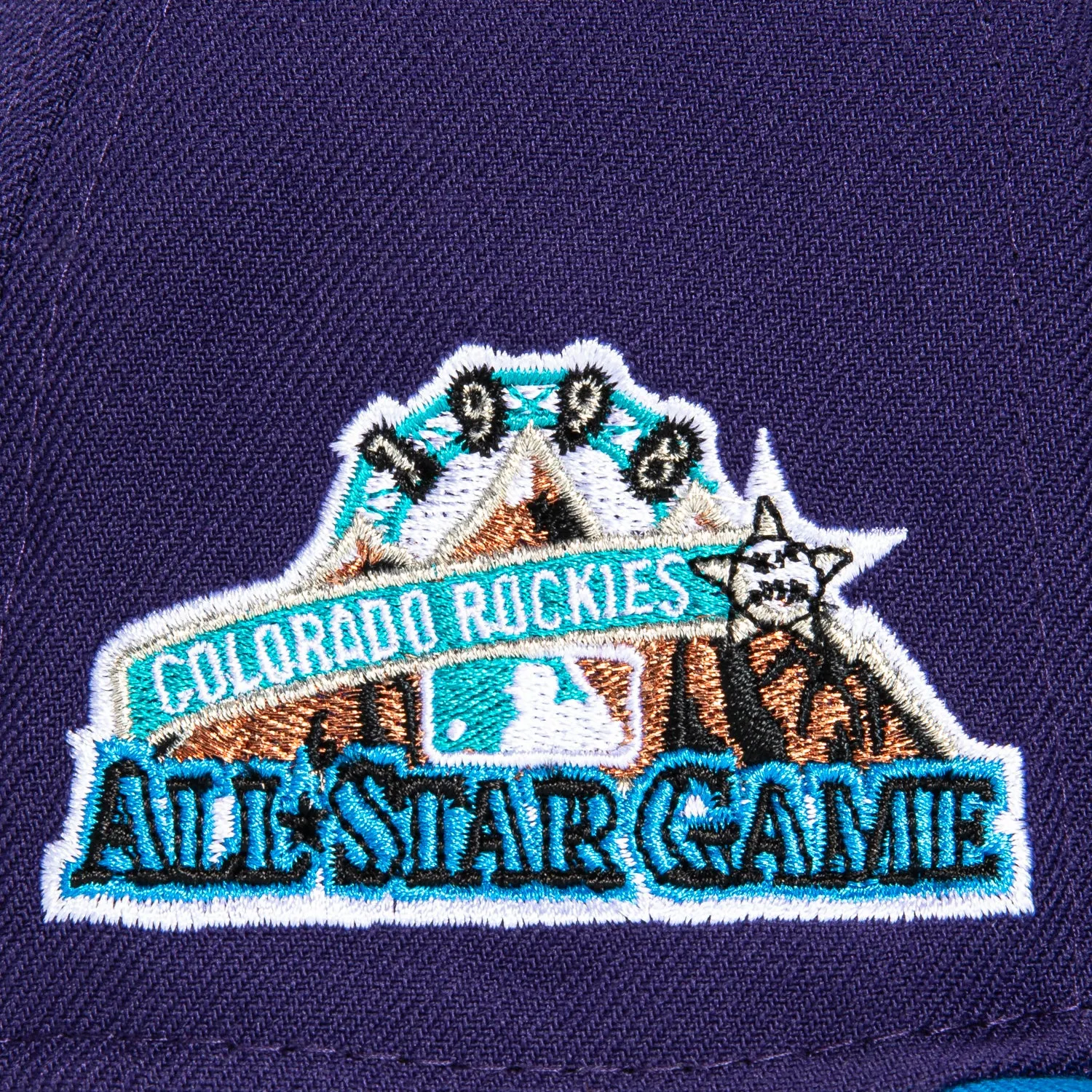 New Era 59Fifty Chicago White Sox 1998 All Star Game Patch Script Hat - Purple, Neon Blue