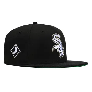 New Era 59Fifty Chicago White Sox Alternate Logo Patch Hat - Black, Metallic Silver
