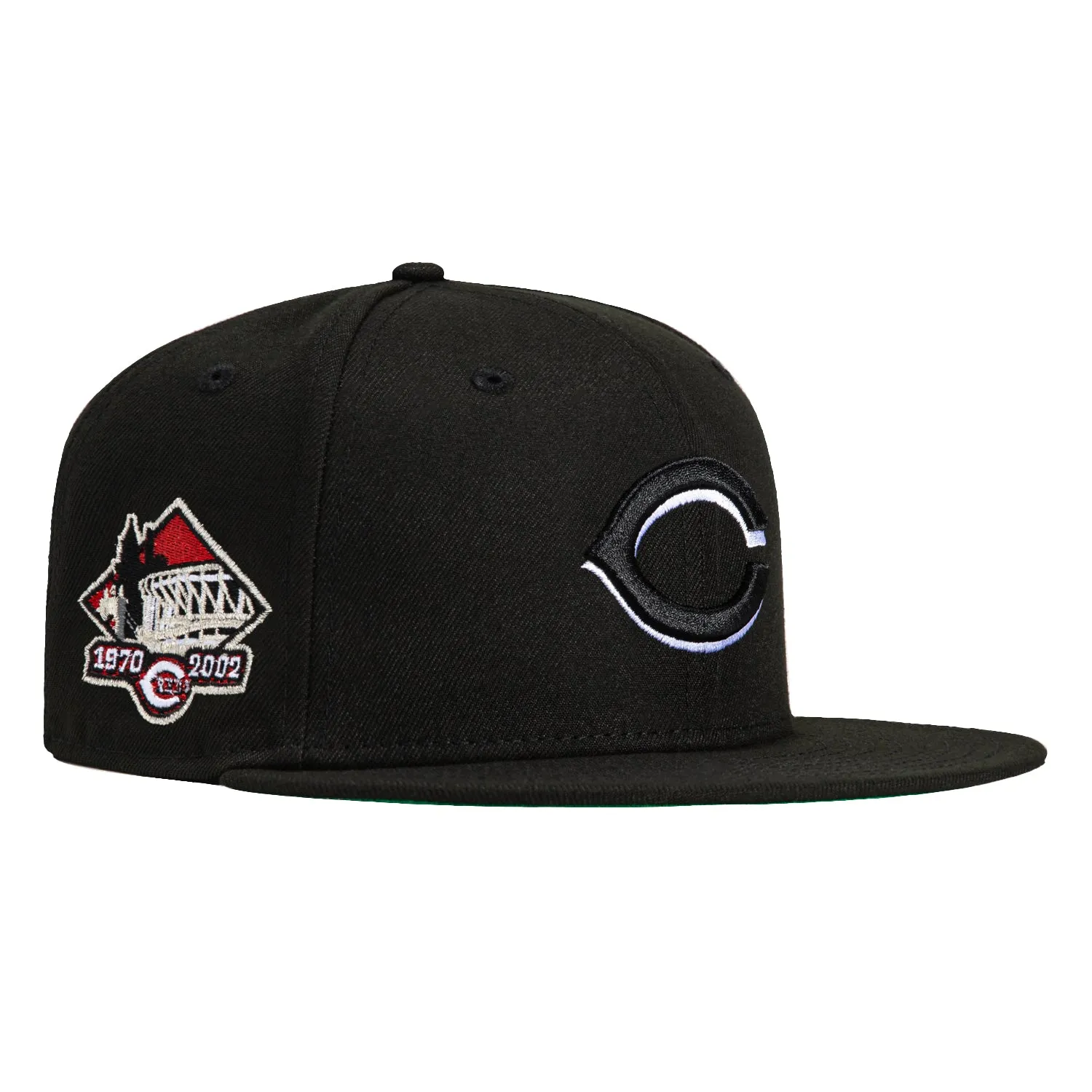New Era 59Fifty Cincinnati Reds Inaugural Patch Hat - Black, White