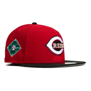 New Era 59Fifty Cincinnati Reds Ken Griffey Jr. Logo Patch Hat - Red. Black. Teal