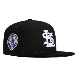 New Era 59Fifty City Sleeps St Louis Cardinals 1944 World Series Patch Hat - Black. White