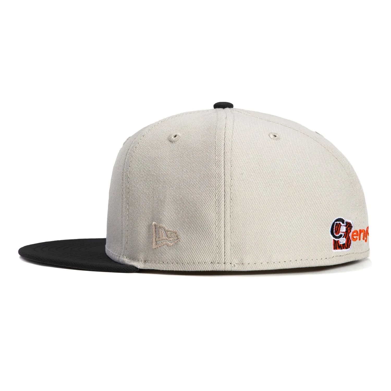 New Era 59Fifty City Stone Dome Cincinnati Bengals Logo Patch Hat - Stone. Black