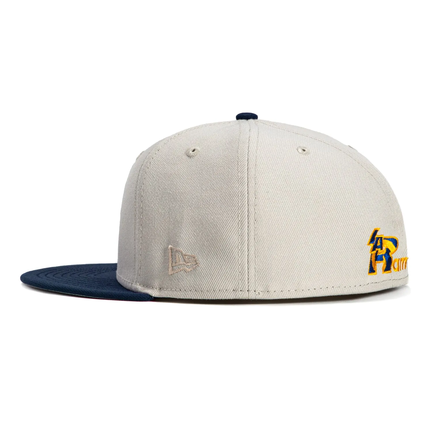 New Era 59Fifty City Stone Dome Los Angeles Rams Logo Patch Hat - Stone. Navy