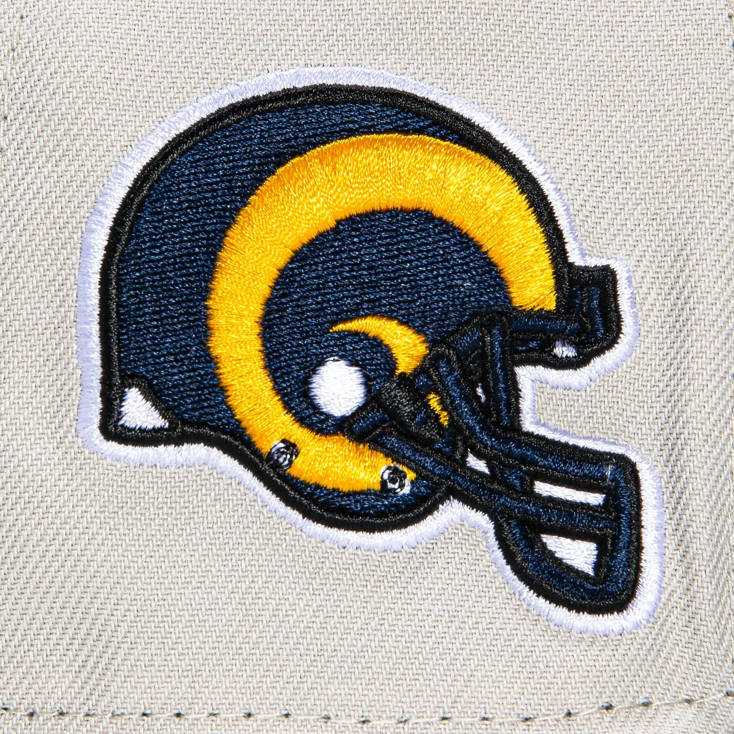 New Era 59Fifty City Stone Dome Los Angeles Rams Logo Patch Hat - Stone. Navy
