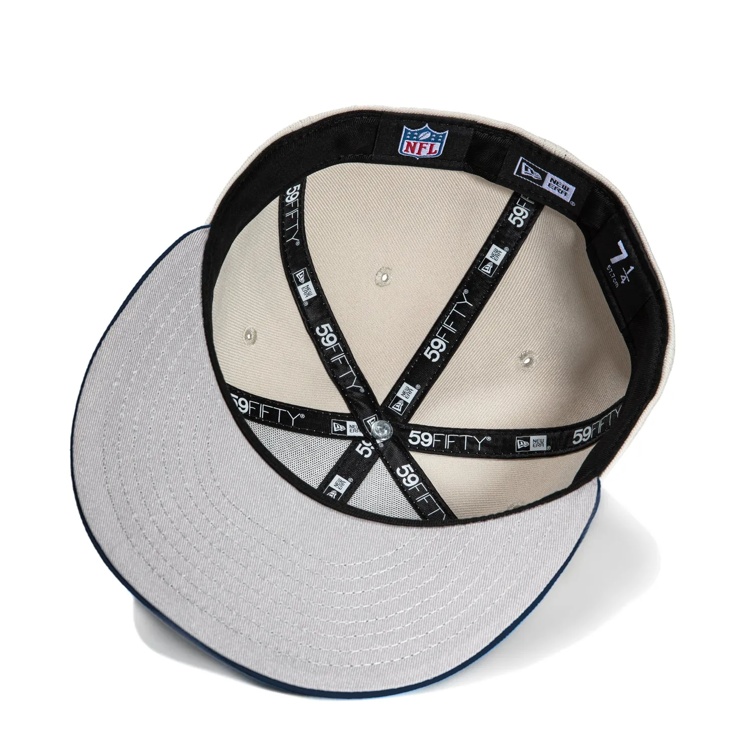 New Era 59Fifty City Stone Dome Los Angeles Rams Logo Patch Hat - Stone. Navy