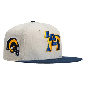 New Era 59Fifty City Stone Dome Los Angeles Rams Logo Patch Hat - Stone. Navy