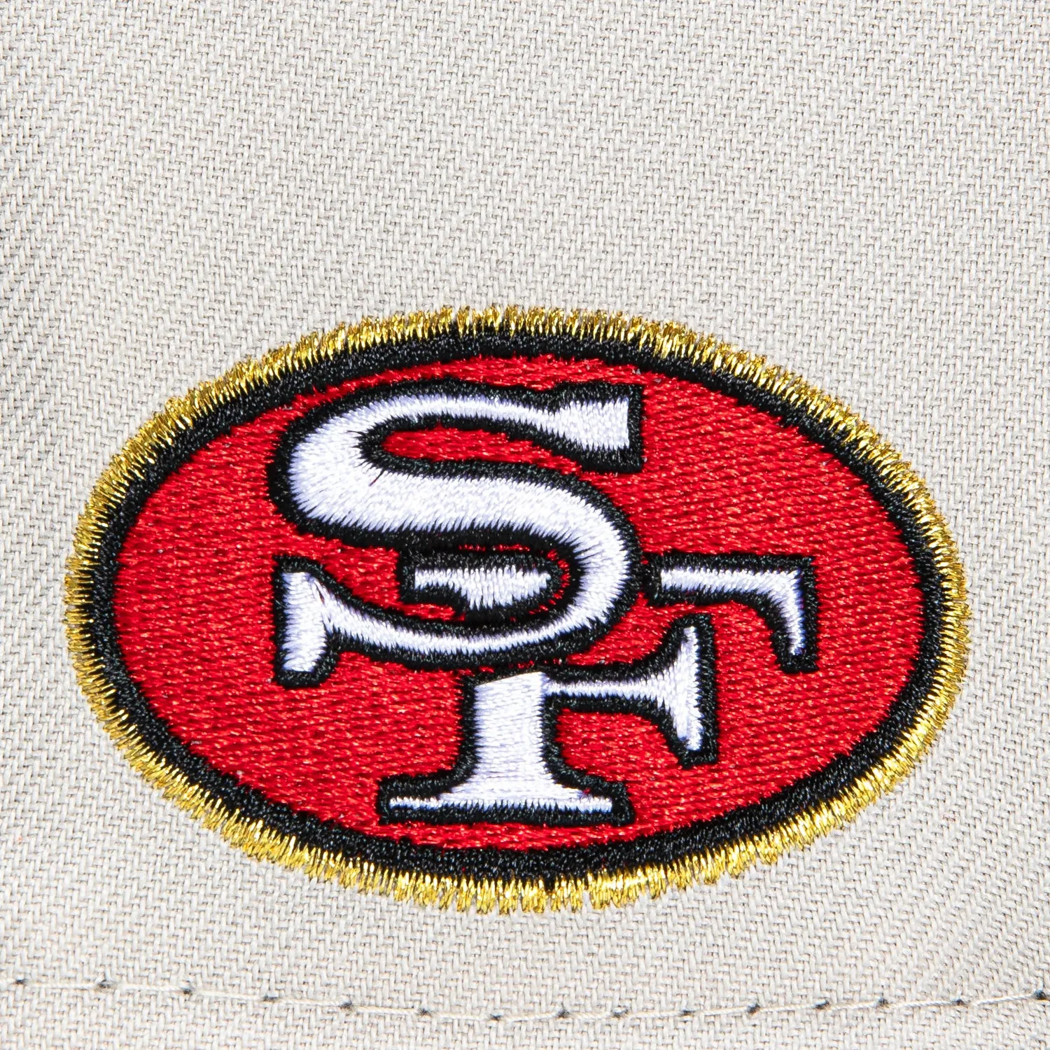New Era 59Fifty City Stone Dome San Francisco 49ers Logo Patch Hat - Stone. Black