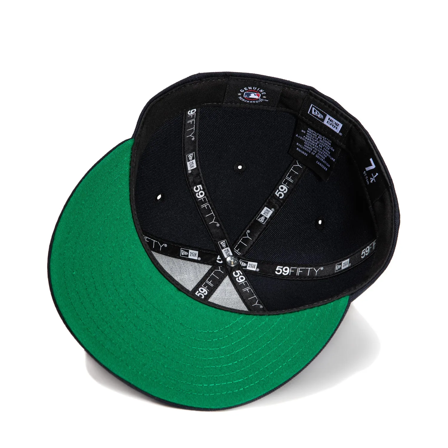 New Era 59Fifty Cleveland Guardians Script Hat - Navy. White. Red