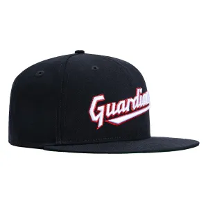 New Era 59Fifty Cleveland Guardians Script Hat - Navy. White. Red