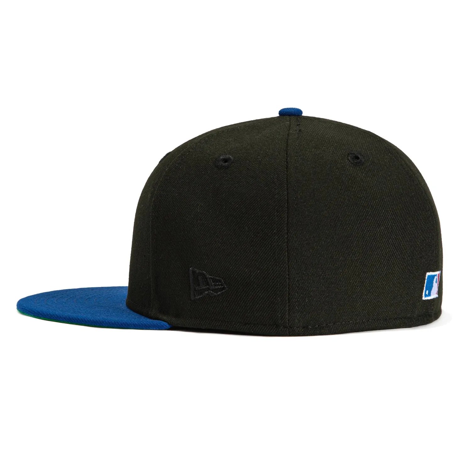 New Era 59Fifty Cleveland Indians 10th Anniversary Stadium Patch I Hat - Black. Royal. Red