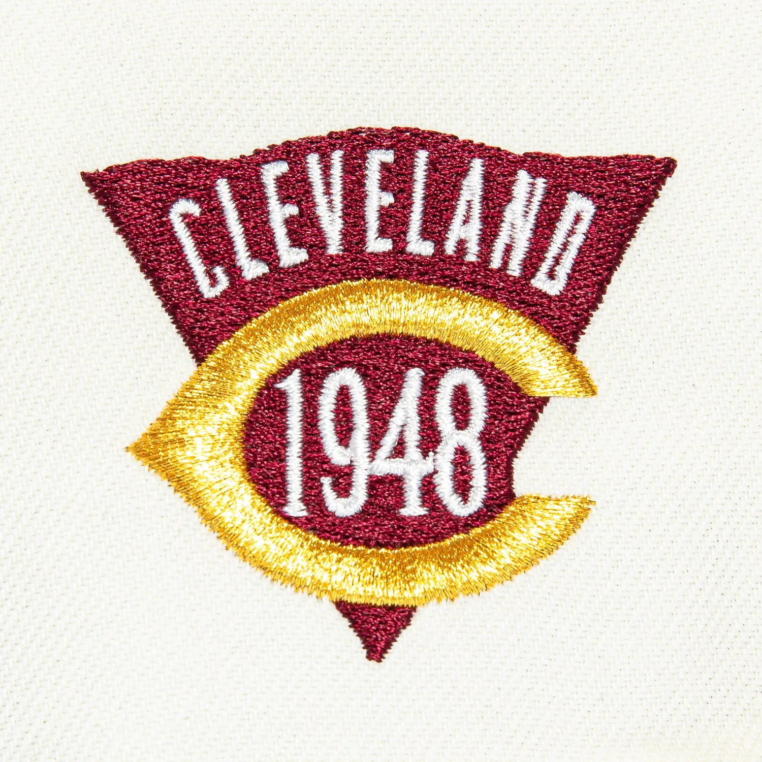 New Era 59Fifty Cleveland Indians 1948 Patch Script Hat - White, Cardinal
