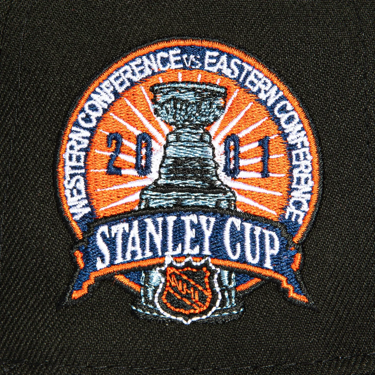 New Era 59Fifty Colorado Avalanche 2001 Stanley Cup Patch Logo Hat - Black. Cardinal