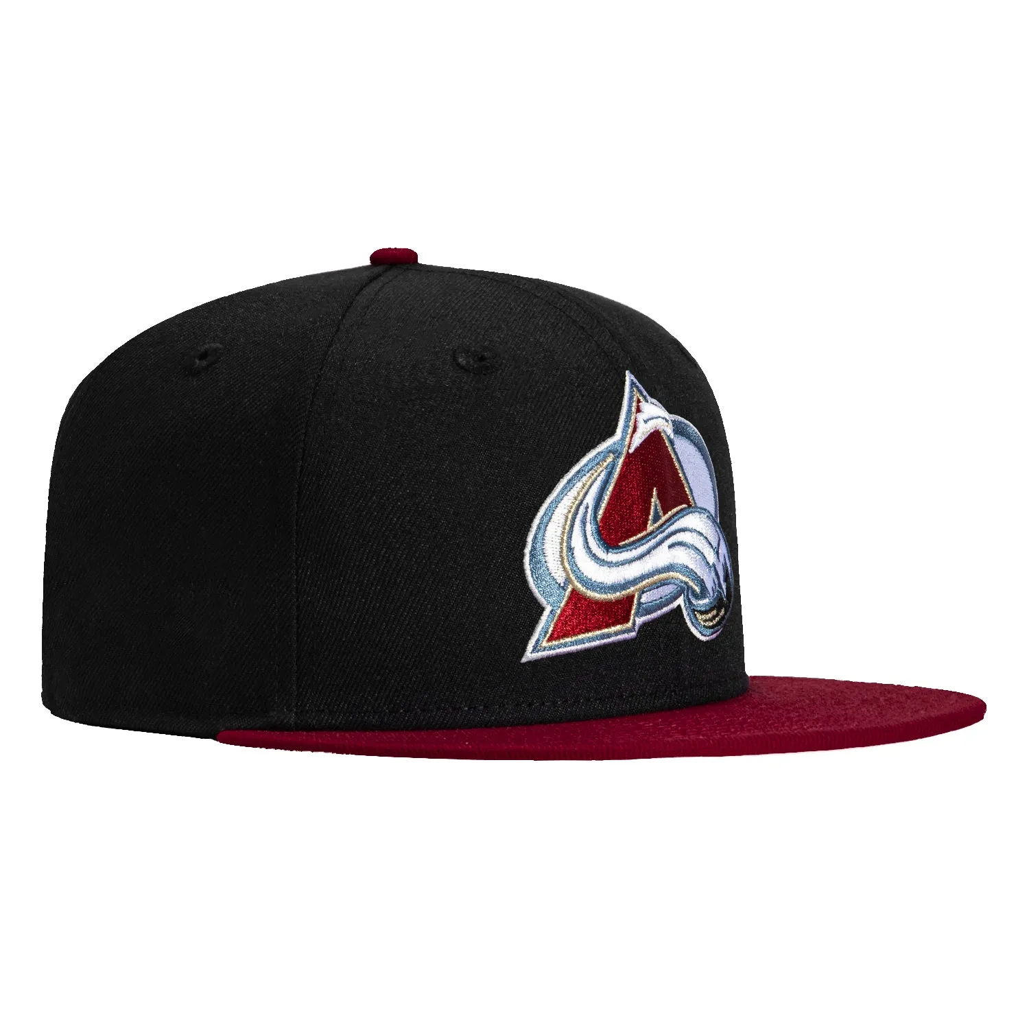 New Era 59Fifty Colorado Avalanche Hat - Black. Cardinal