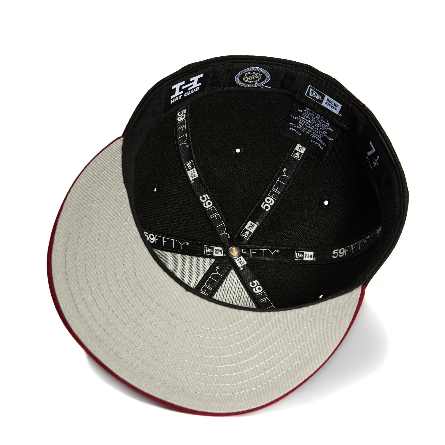 New Era 59Fifty Colorado Avalanche Hat - Black. Cardinal
