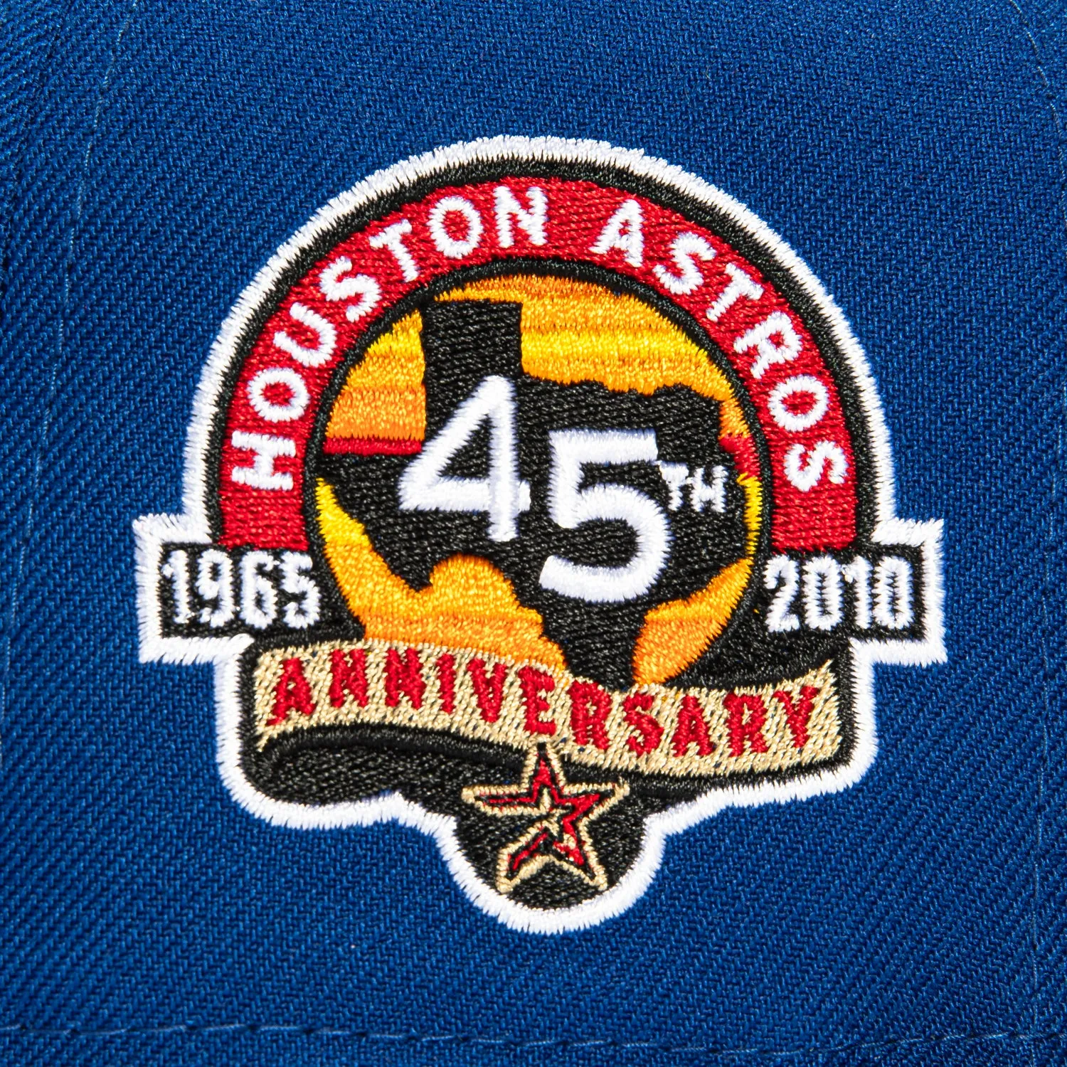 New Era 59Fifty Corduroy Script Houston Astros 45th Anniversary Patch Hat - Royal. Black