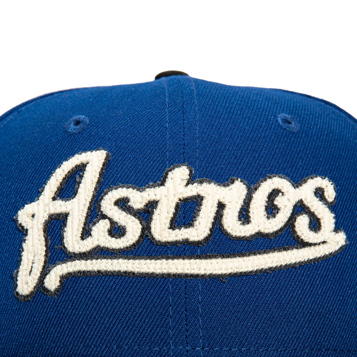 New Era 59Fifty Corduroy Script Houston Astros 45th Anniversary Patch Hat - Royal. Black