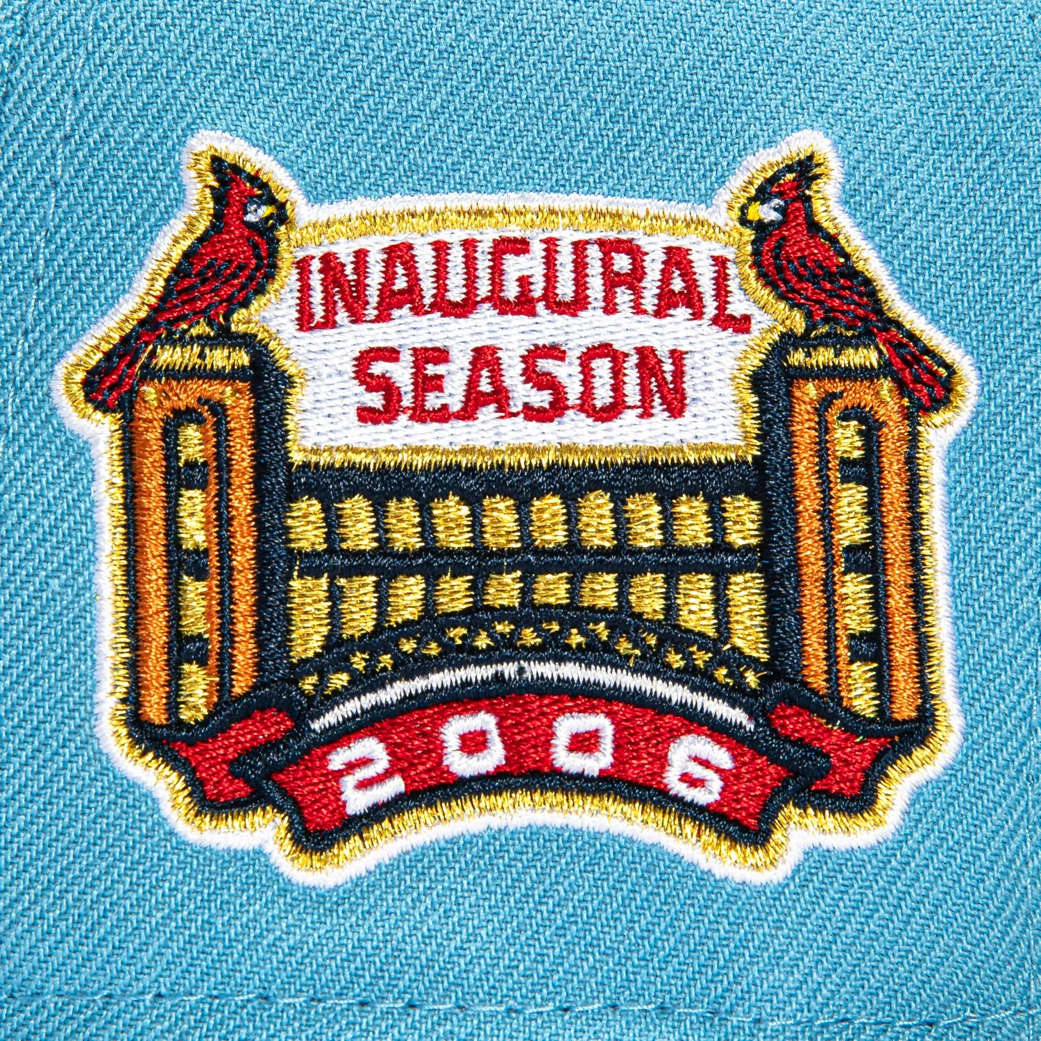 New Era 59Fifty Corduroy Script St Louis Cardinals Inaugural Patch Hat - Light Blue, Navy
