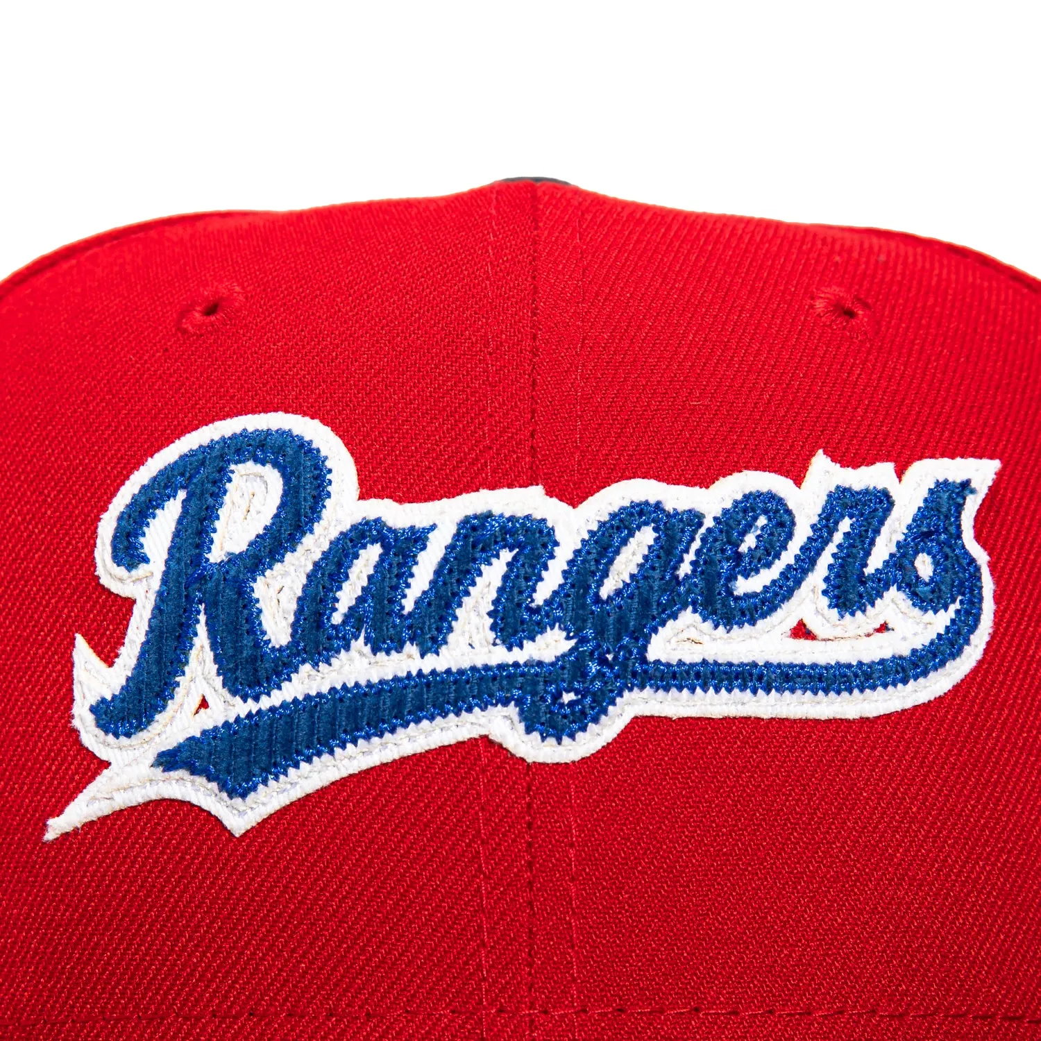 New Era 59Fifty Corduroy Script Texas Rangers Final Season Patch Hat - Red, Navy