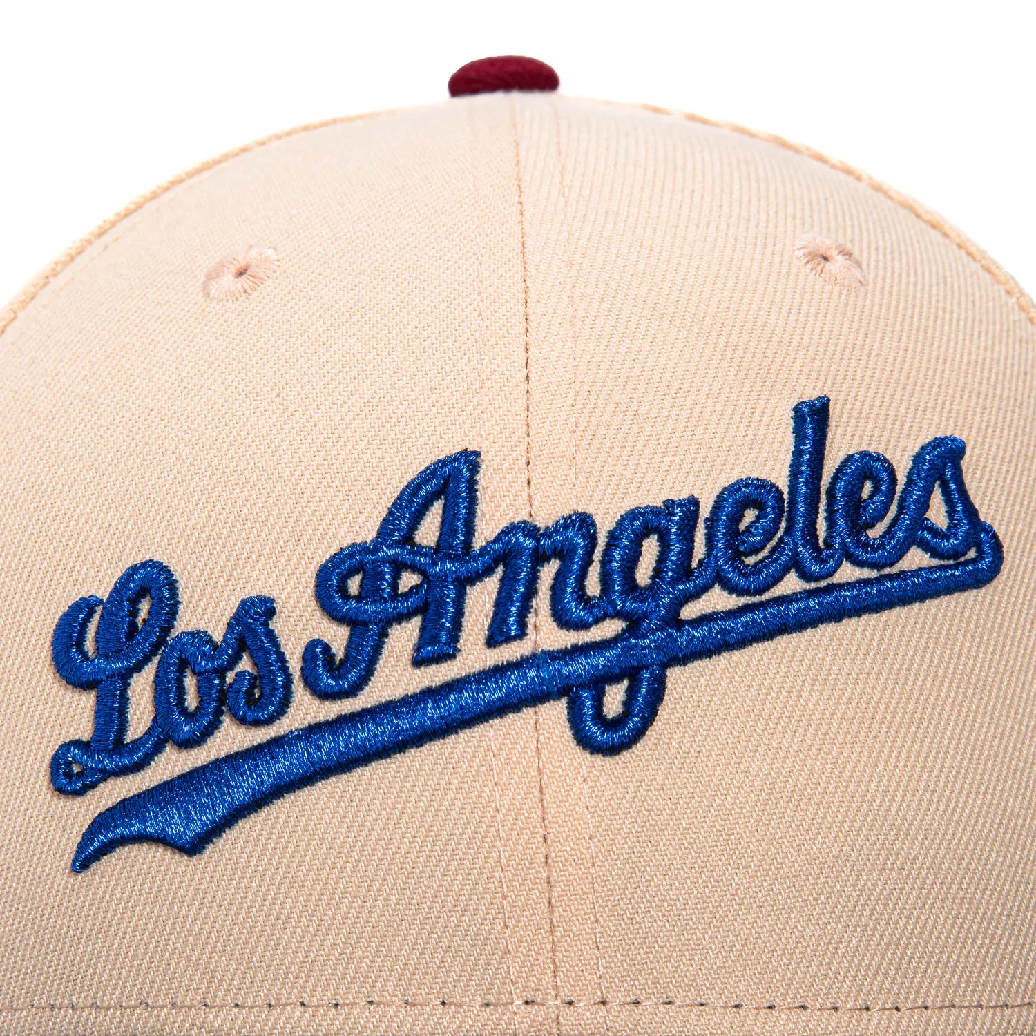 New Era 59Fifty Daddy Daughter Los Angeles Dodgers 60th Anniversary Stadium Patch Script Hat - Peach. Graphite