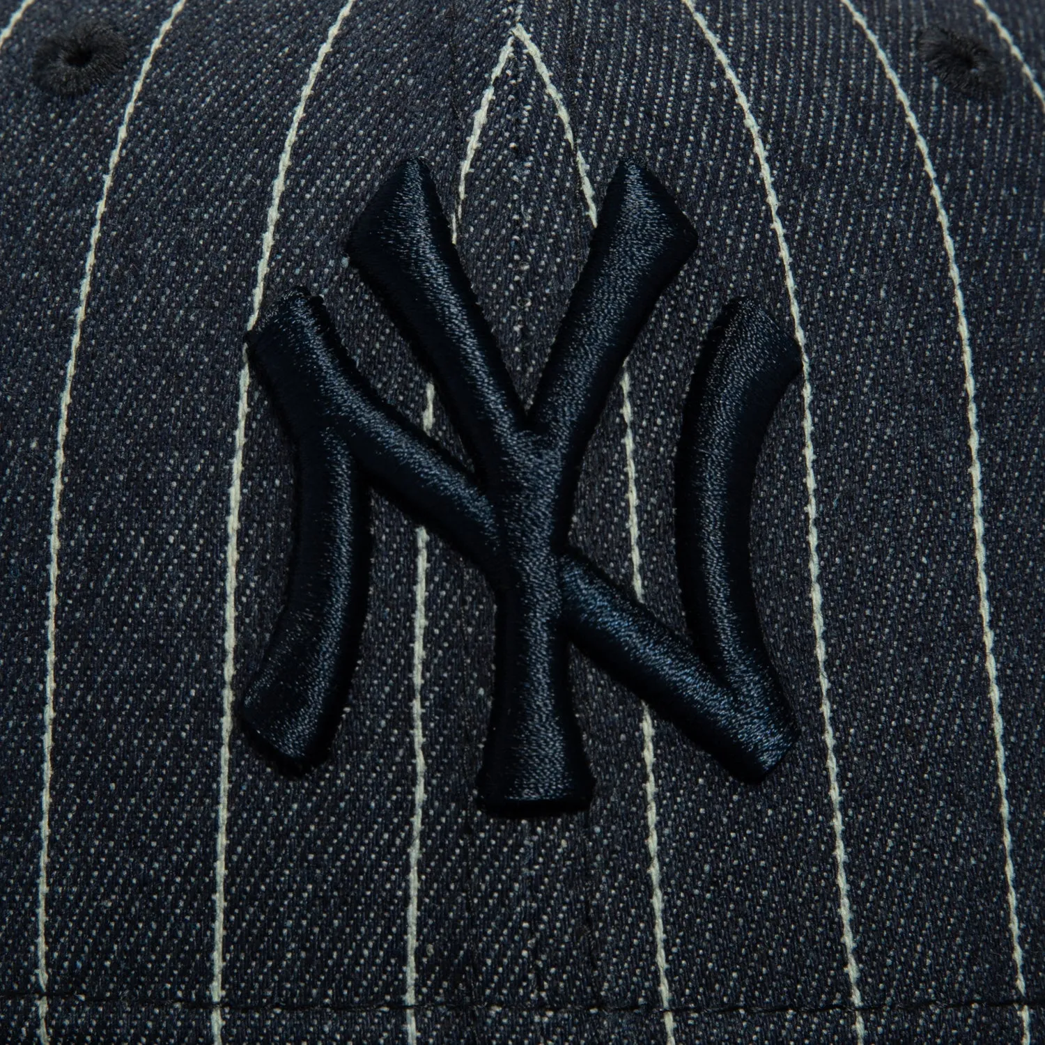 New Era 59Fifty Denim Pinstripe New York Yankees 1996 World Series Patch Hat - Navy