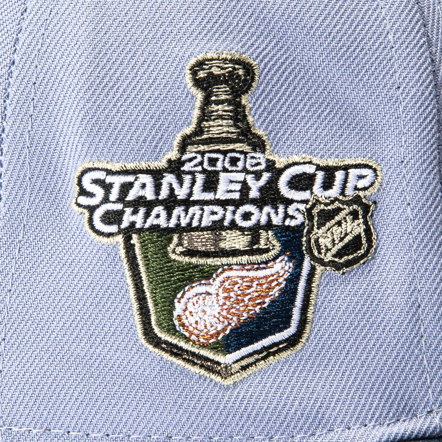 New Era 59Fifty Detroit Red Wings 2008 Stanley Cup Patch Hat - Lavender, Navy