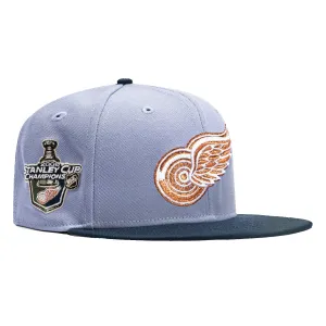 New Era 59Fifty Detroit Red Wings 2008 Stanley Cup Patch Hat - Lavender, Navy