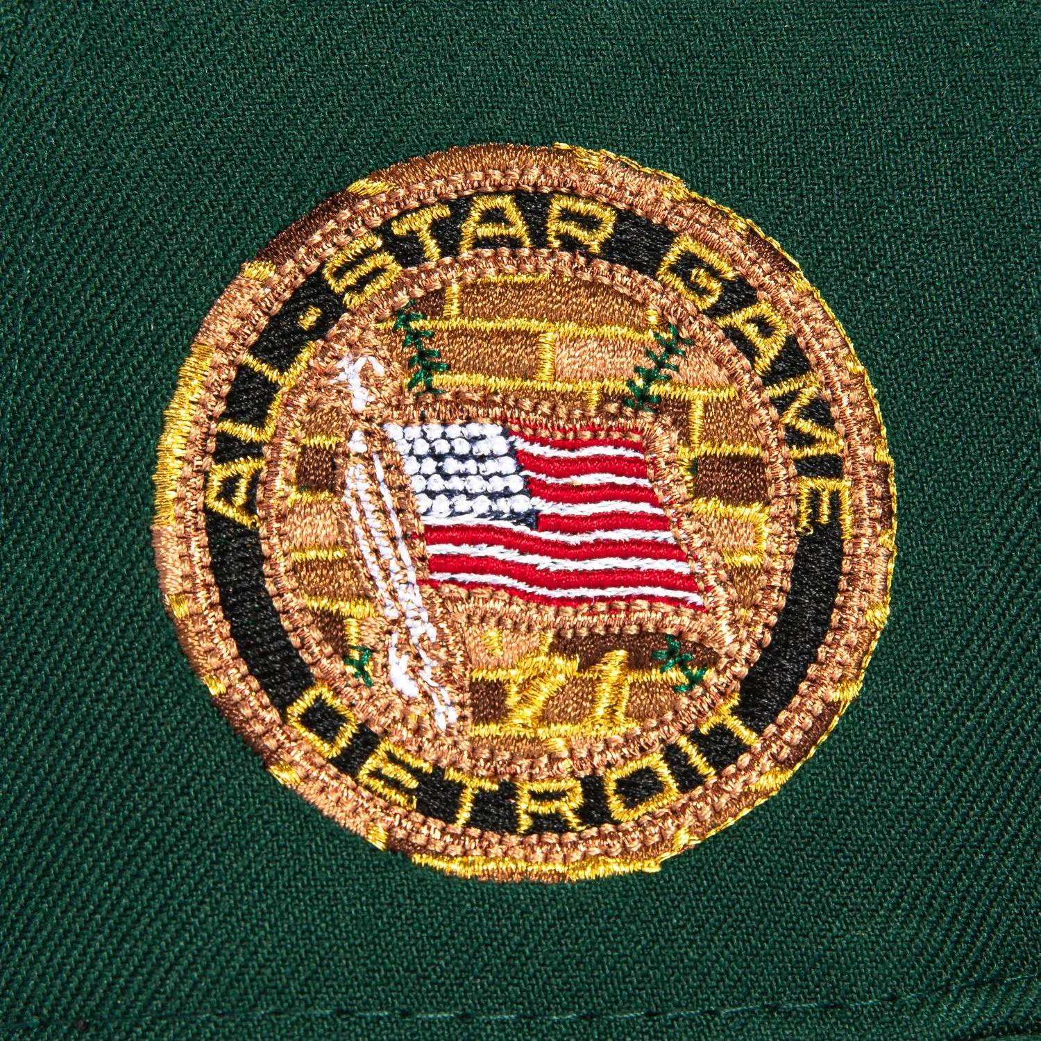 New Era 59Fifty Detroit Tigers 1971 All Star Game Patch BP Hat - Green. Metallic Gold