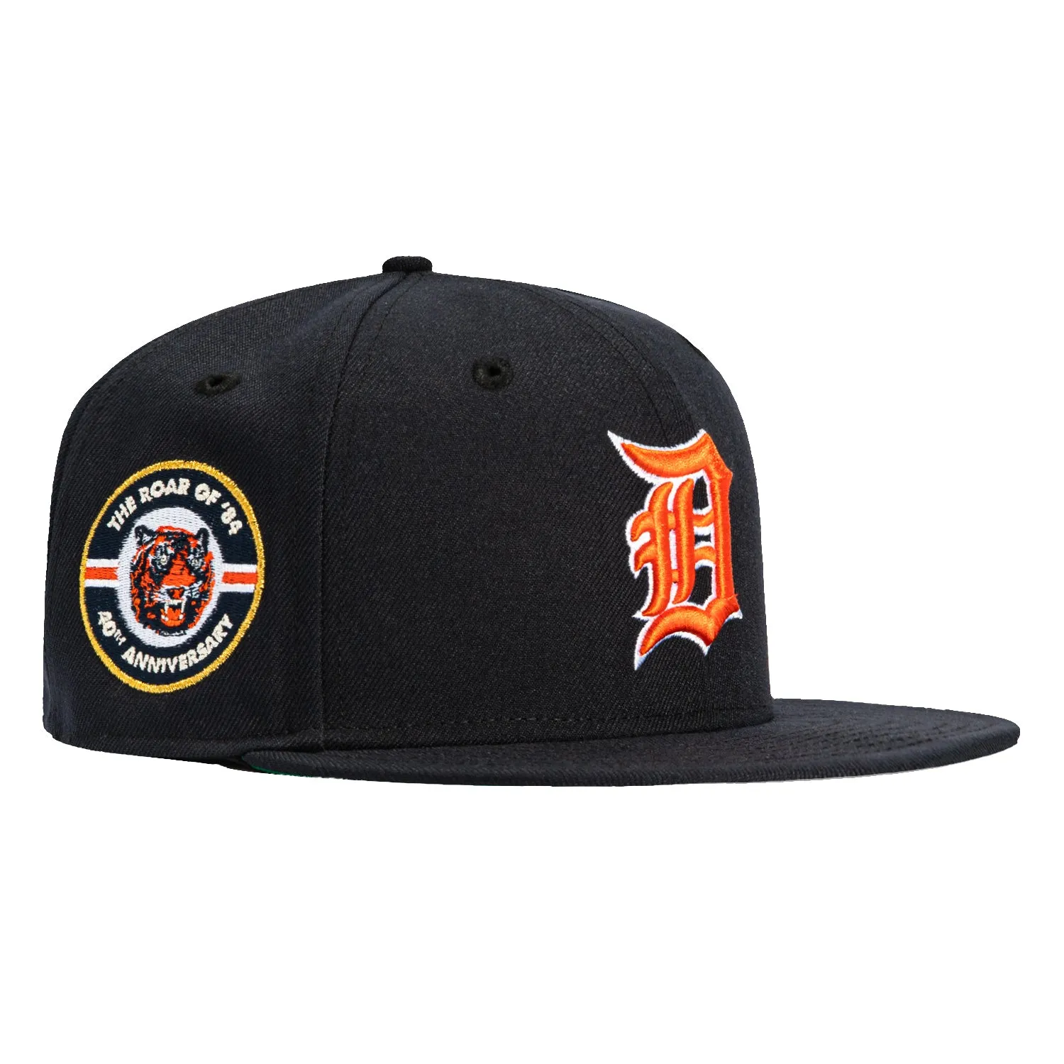 New Era 59Fifty Detroit Tigers 40th Anniversary Champions Patch Hat - Navy. Orange