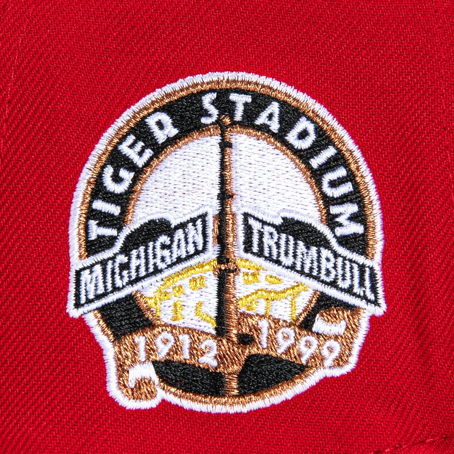 New Era 59Fifty Detroit Tigers Stadium Patch Word Hat - Red. White