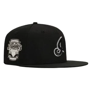 New Era 59Fifty Glow in the Dark Cleveland Guardians Jacobs Field Patch I Hat - Black. White