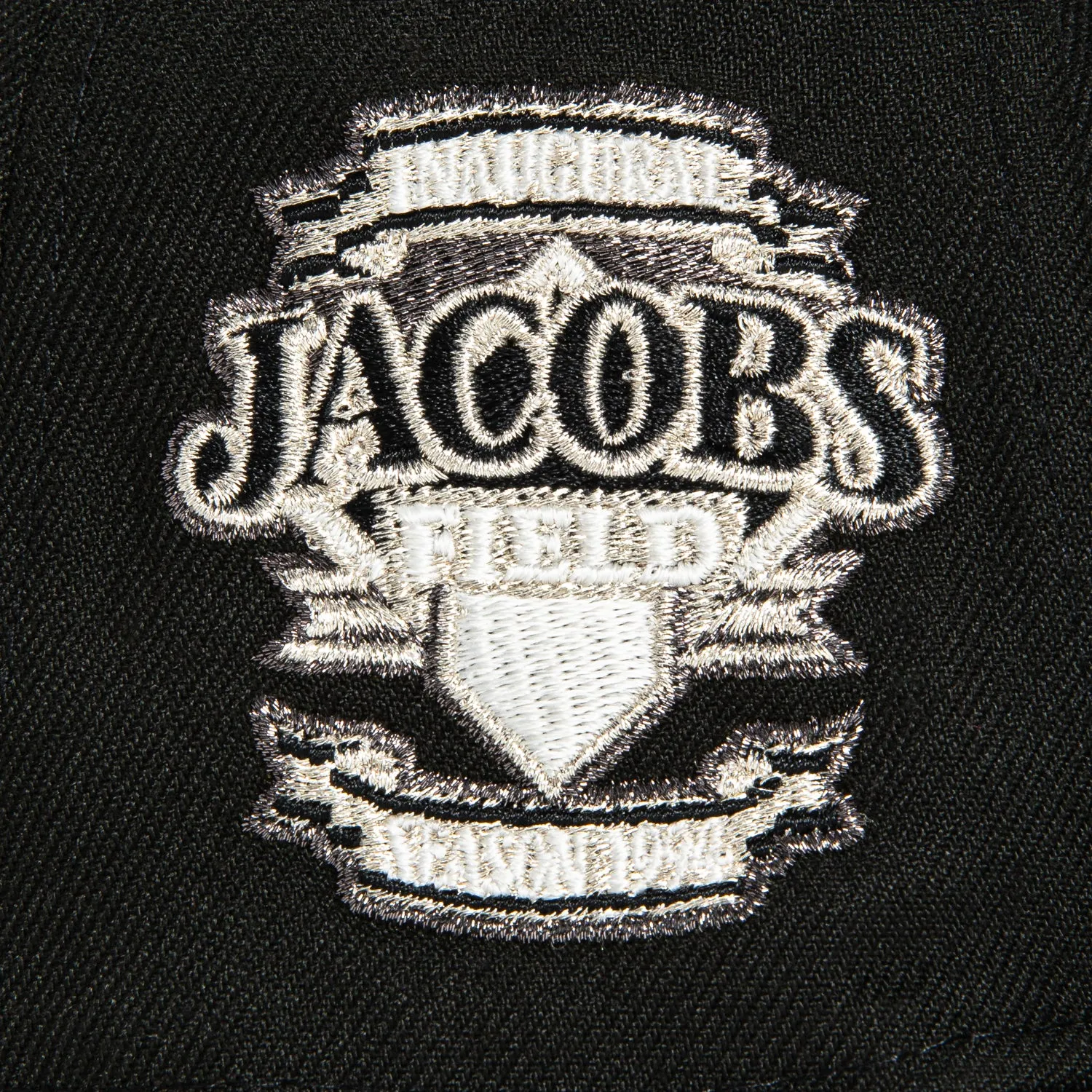New Era 59Fifty Glow in the Dark Cleveland Guardians Jacobs Field Patch I Hat - Black. White