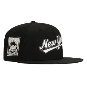 New Era 59Fifty Glow in the Dark New York Mets 25th Anniversary Patch Word Hat - Black. White