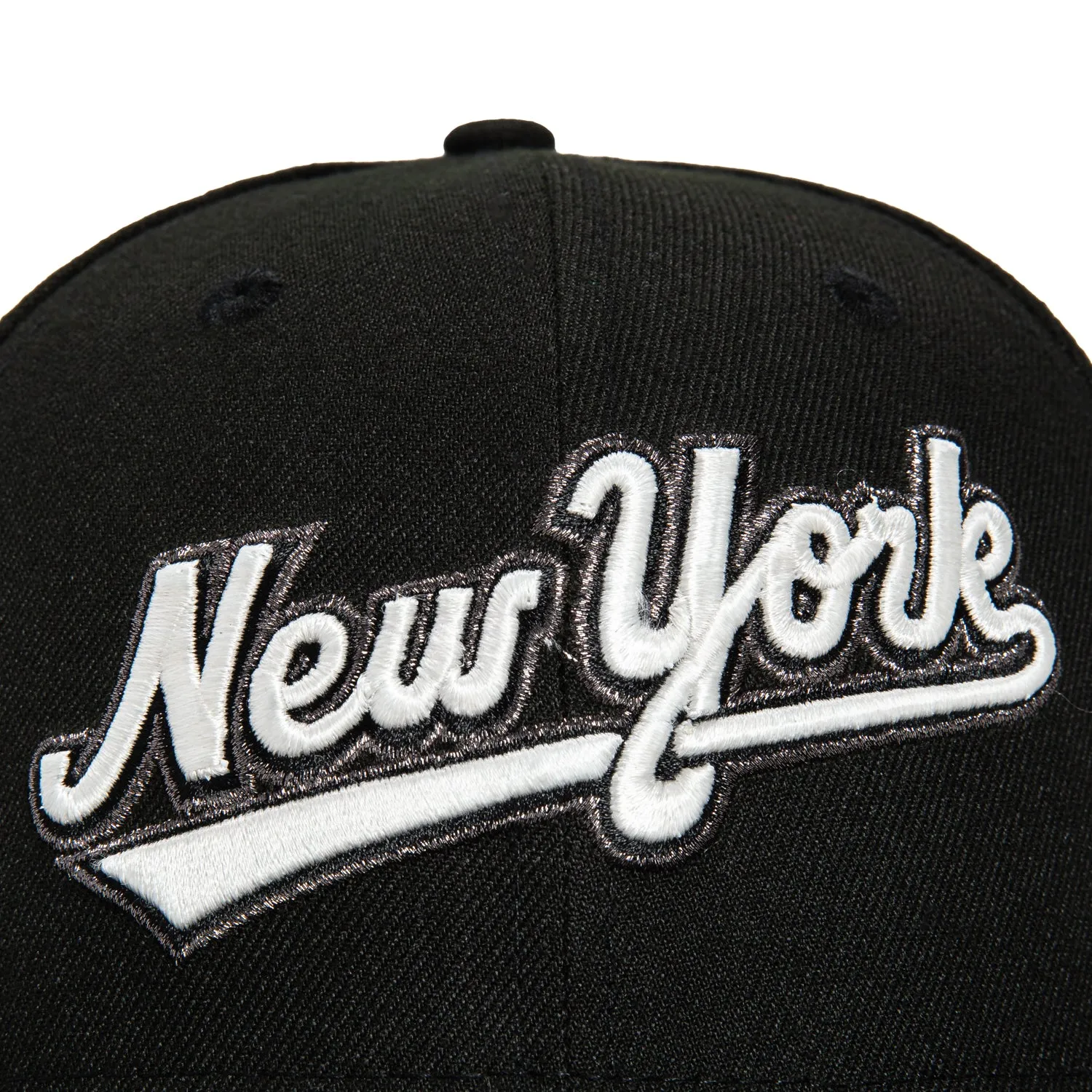 New Era 59Fifty Glow in the Dark New York Mets 25th Anniversary Patch Word Hat - Black. White