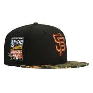 New Era 59Fifty Green Leaf Camo San Francisco Giants 2007 All Star Game Patch Hat - Black, Realtree
