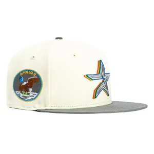 New Era 59Fifty Houston Astros Apollo 11 Patch Cascade Hat - White, Graphite