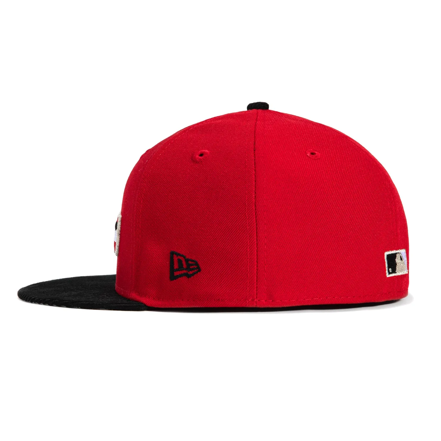 New Era 59Fifty Houston Astros Logo Patch Stripe Hat - Red. Black