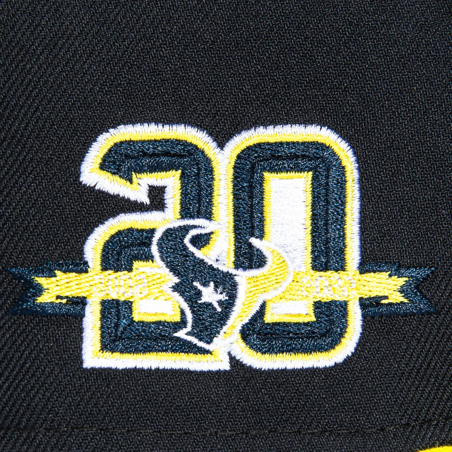 New Era 59Fifty Houston Texans 20th Anniversary Patch Hat - Navy. Yellow