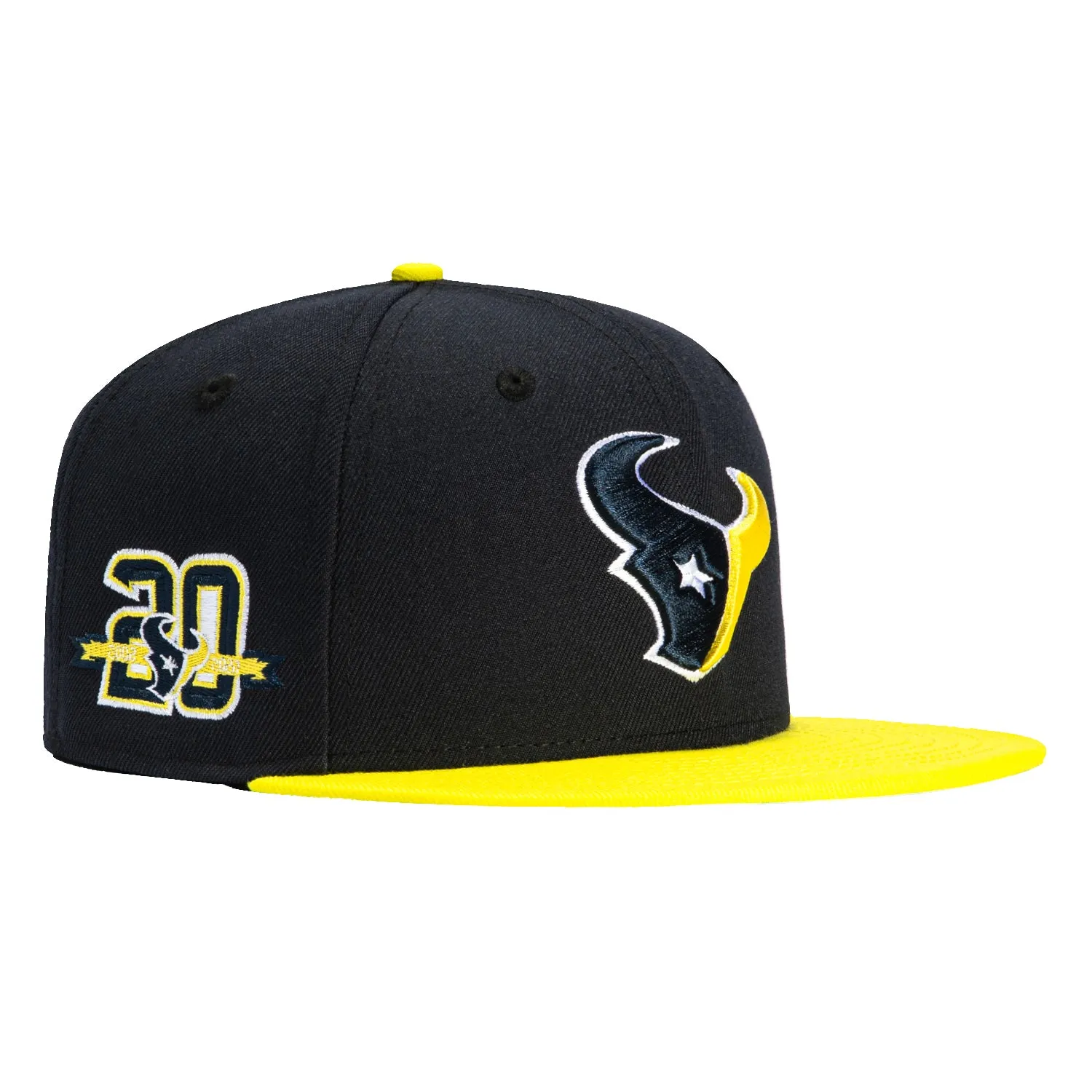 New Era 59Fifty Houston Texans 20th Anniversary Patch Hat - Navy. Yellow