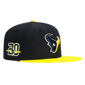 New Era 59Fifty Houston Texans 20th Anniversary Patch Hat - Navy. Yellow