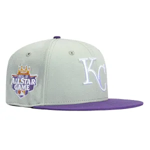 New Era 59Fifty Kansas City Royals 2012 All Star Game Patch Hat - Grey. Purple