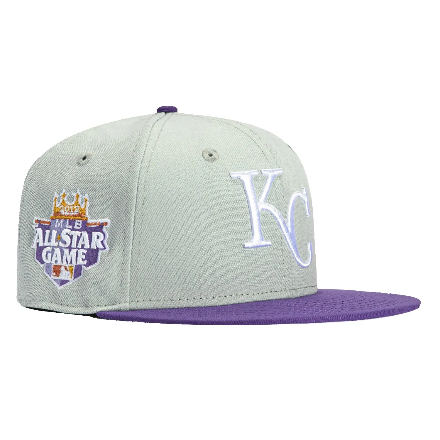 New Era 59Fifty Kansas City Royals 2012 All Star Game Patch Hat - Grey, Purple