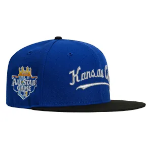 New Era 59Fifty Kansas City Royals 2012 All Star Game Patch Script Hat - Royal. Black