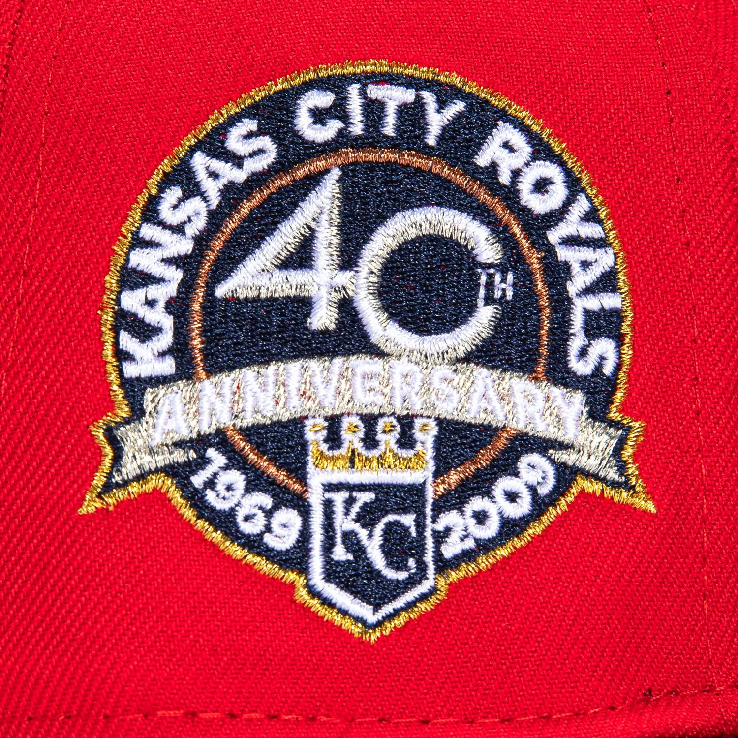 New Era 59Fifty Kansas City Royals 40th Anniversary Patch Hat - Red. Navy