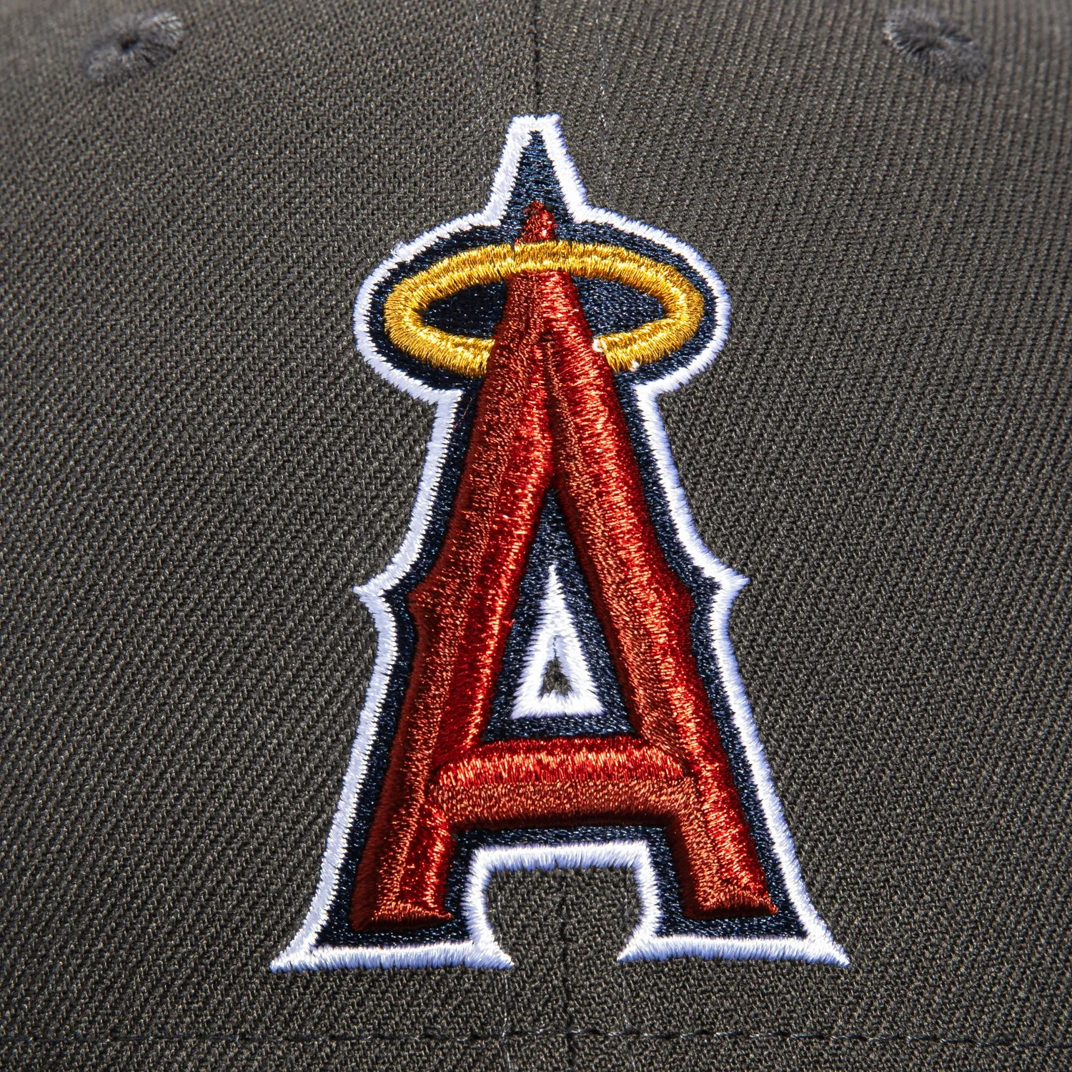 New Era 59Fifty Los Angeles Angels 2010 All Star Game Patch Hat - Graphite. Red. Metallic Gold