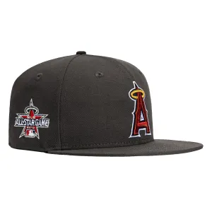 New Era 59Fifty Los Angeles Angels 2010 All Star Game Patch Hat - Graphite. Red. Metallic Gold