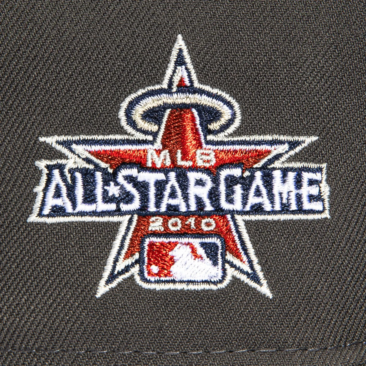 New Era 59Fifty Los Angeles Angels 2010 All Star Game Patch Hat - Graphite. Red. Metallic Gold