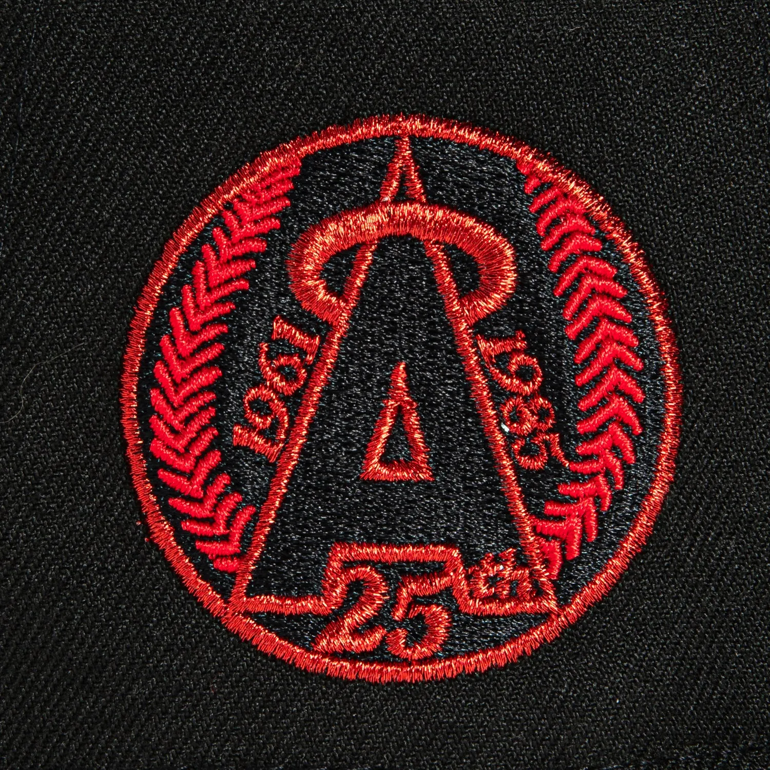 New Era 59Fifty Los Angeles Angels 25th Anniversary Patch Hat - Black, Black, Red