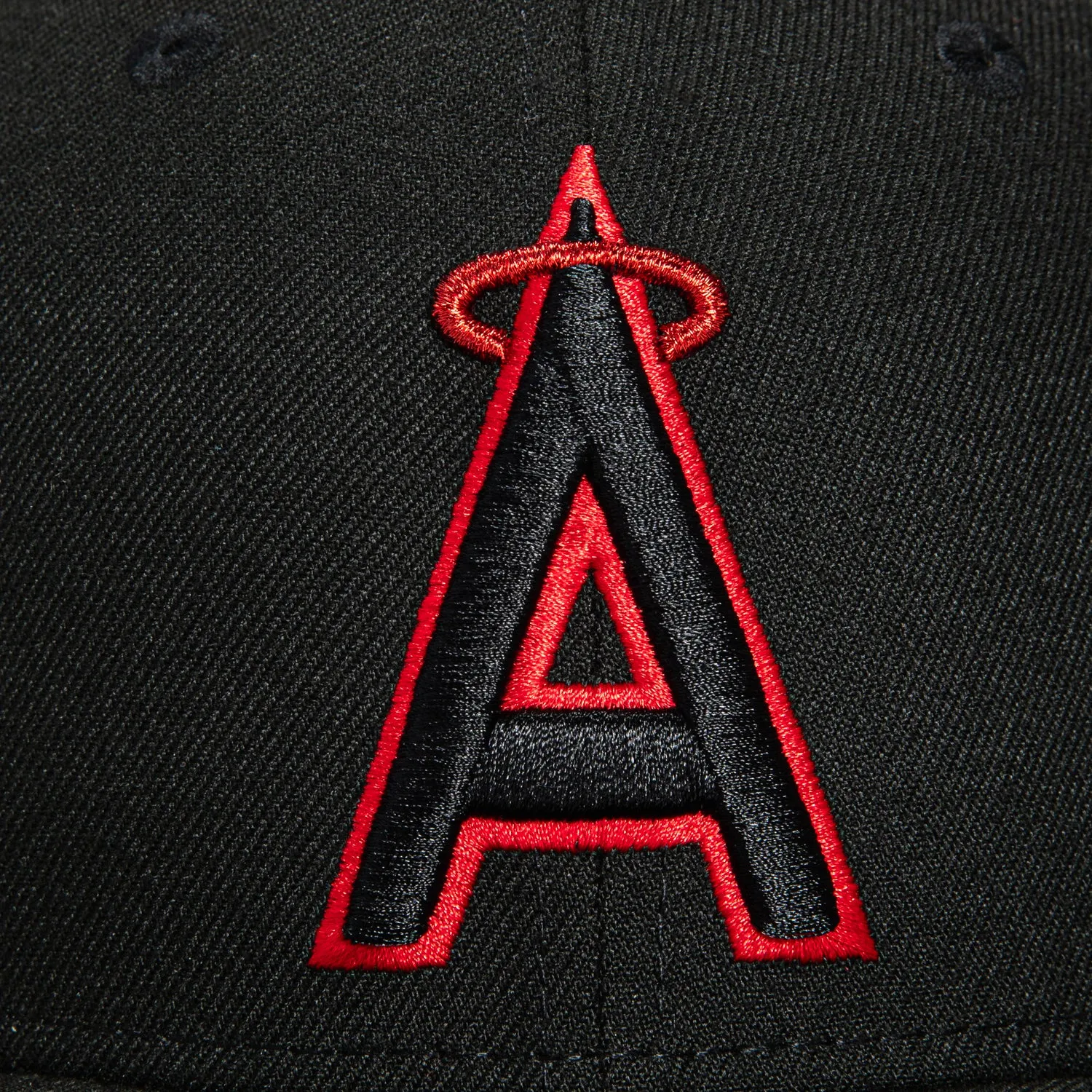 New Era 59Fifty Los Angeles Angels 25th Anniversary Patch Hat - Black, Black, Red