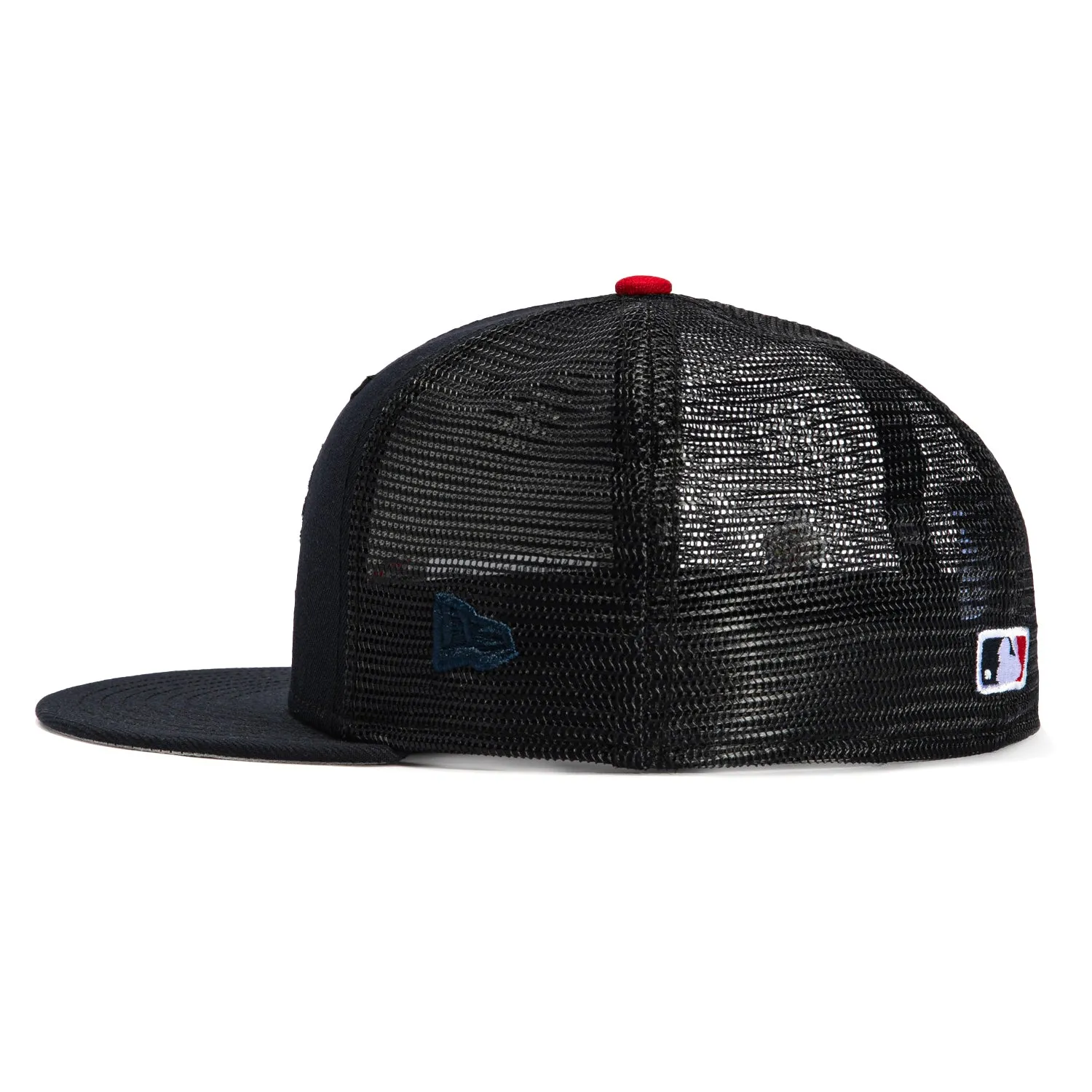 New Era 59Fifty Los Angeles Angels Logo Patch Spring Training Logo Trucker Hat - Navy
